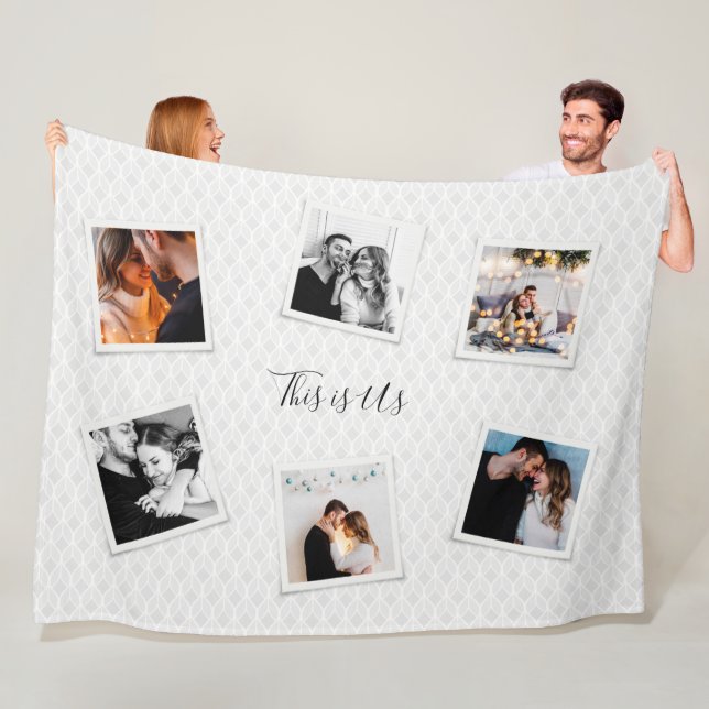 This is Us Picture Collage Fleece Blanket (In Situ)