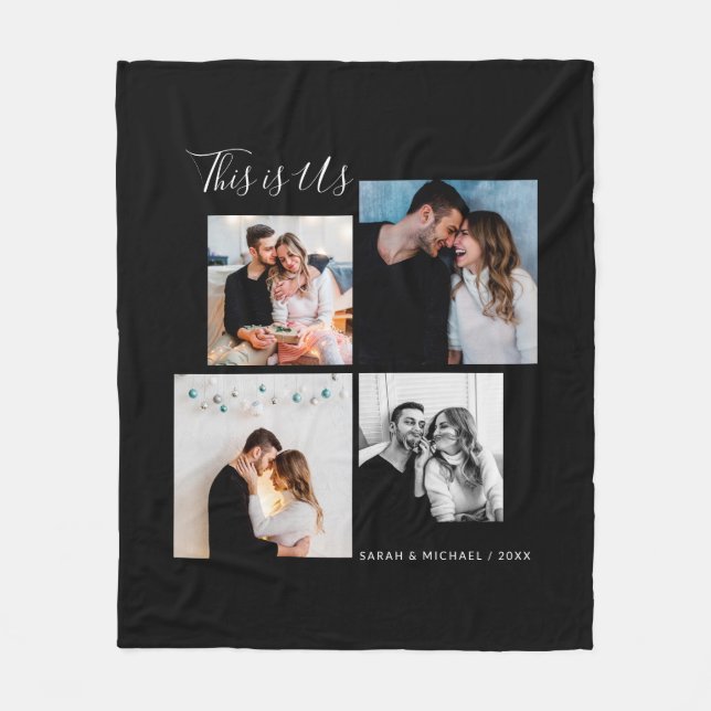 This is Us Picture Collage Fleece Blanket (Front)