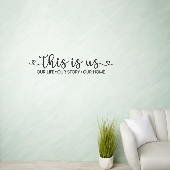 This is us Typography quote Wall Decal (Living Room)