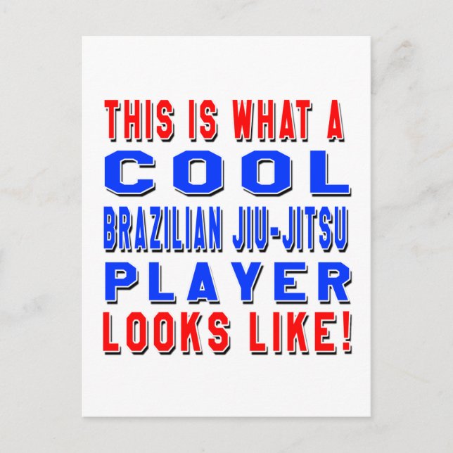 This Is What A Cool Brazilian Jiu-Jitsu Player Loo Postcard (Front)