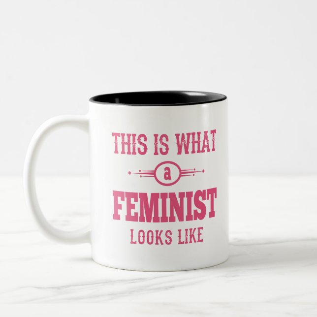 This is What A Feminist Looks Like Two-Tone Coffee Two-Tone Coffee Mug (Left)