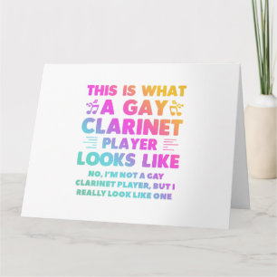 This Is What A Gay Clarinet Player Looks Like LGBT Card