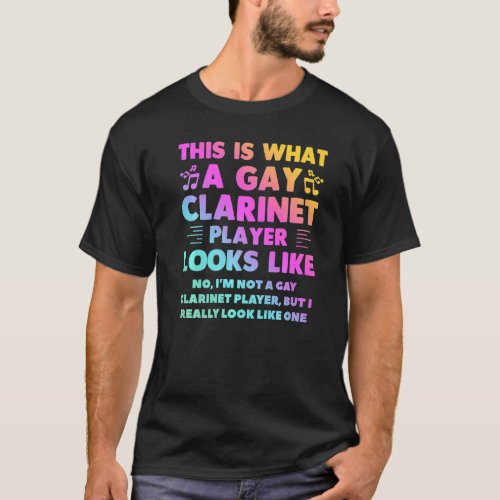 This Is What A Gay Clarinet Player Looks Like Lgbt T_Shirt