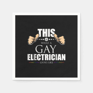 This Is What A Gay Electrician Looks Like LGBT Napkins