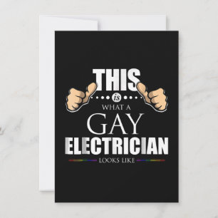 This Is What A Gay Electrician Looks Like LGBT Note Card
