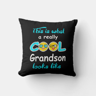 This Is What A Really Cool Grandson Looks Like Throw Pillow