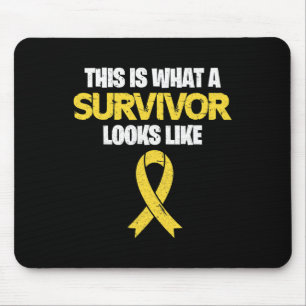 This Is What A Survivor Looks Like Childhood Cance Mouse Pad
