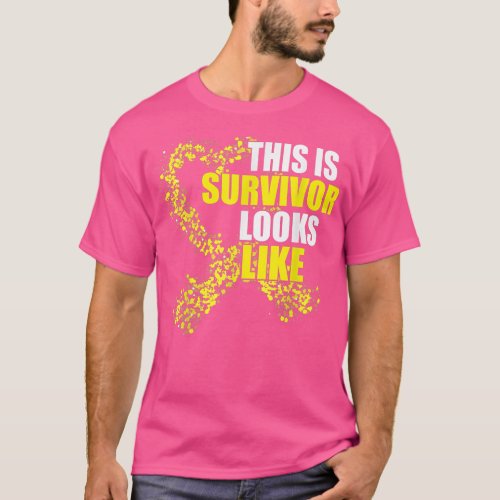 This Is What A Survivor Looks Like Childhood Cance T_Shirt