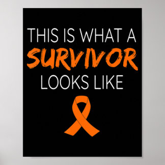 This Is What A Survivor Looks Like Leukemia Awaren Poster