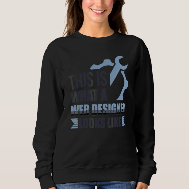 This Is What A Web Designer Looks Like Css Program Sweatshirt (Front)