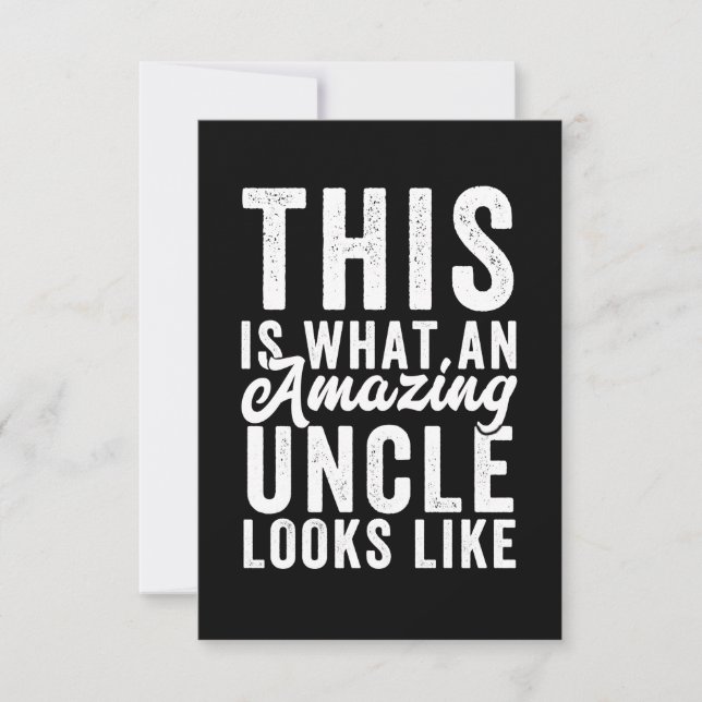 This is What an Amazing Uncle Looks Like Note Card (Front)