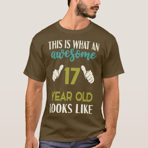 This is What an Awesome 17 Year Old Looks Like T_Shirt