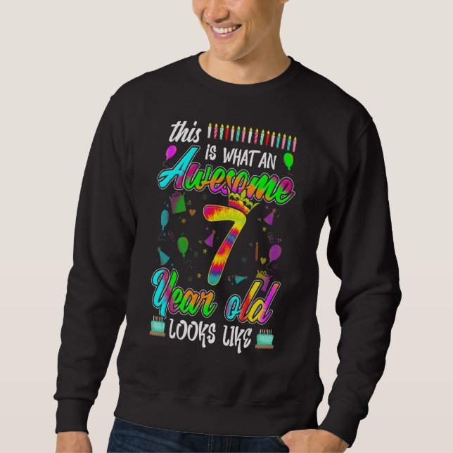 This Is What An Awesome 7th Birthday 7 Year Old Lo Sweatshirt (Front)