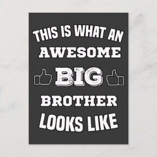 this is what an awesome big brother looks like   postcard