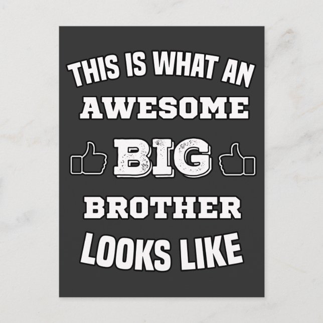 this is what an awesome big brother looks like   postcard (Front)