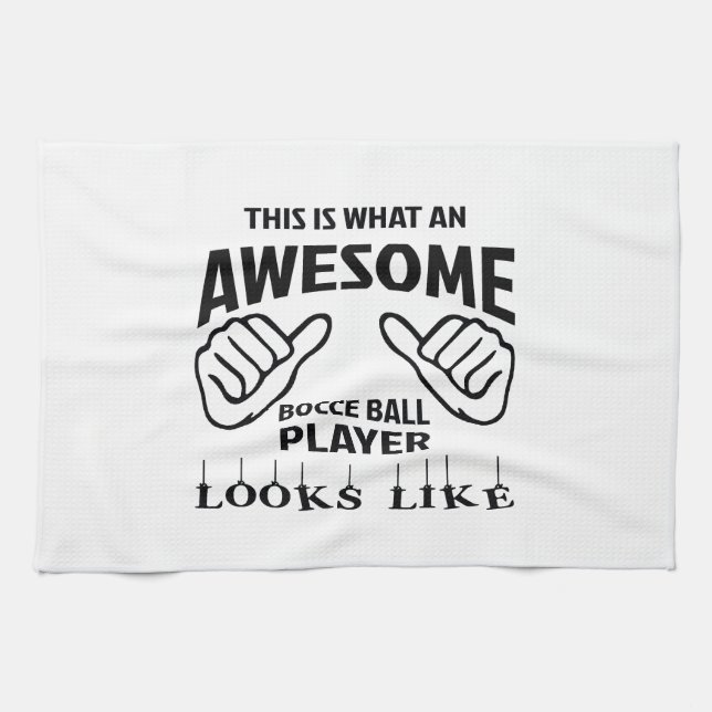 This is what an awesome Bocce ball player looks li Towel (Horizontal)