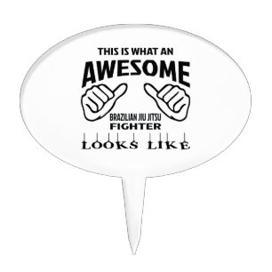 This is what an awesome Brazilian Jiu Jitsu Fighte Cake Topper