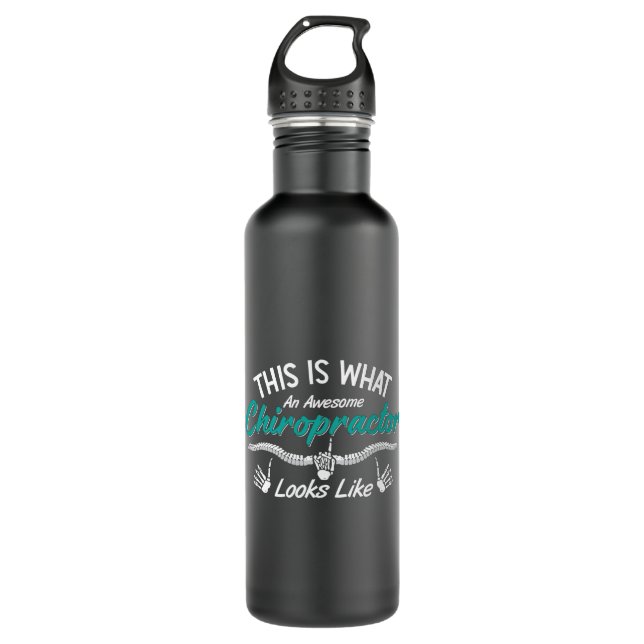 This Is What An Awesome Chiropractor Chiropractic Stainless Steel Water Bottle (Front)
