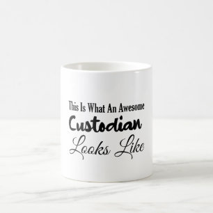 This Is What An Awesome Custodian Looks Like Coffee Mug
