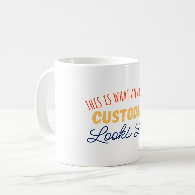 This Is What An Awesome Custodian Looks Like Coffee Mug (Front Left)