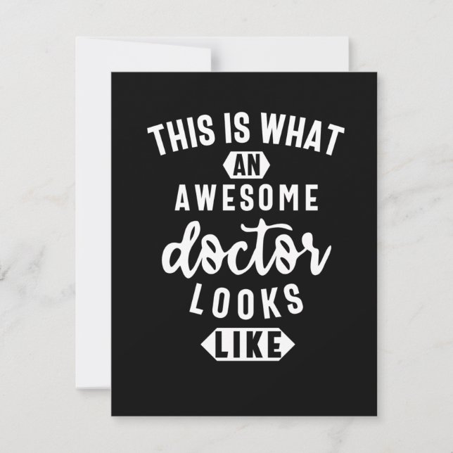 This Is What An Awesome Doctor Looks Like Save The Date (Front)