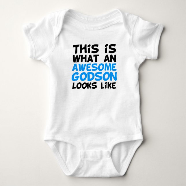 This Is What An Awesome Godson Looks Like Baby Bodysuit (Front)