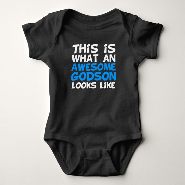 This Is What An Awesome Godson Looks Like Baby Bodysuit (Front)