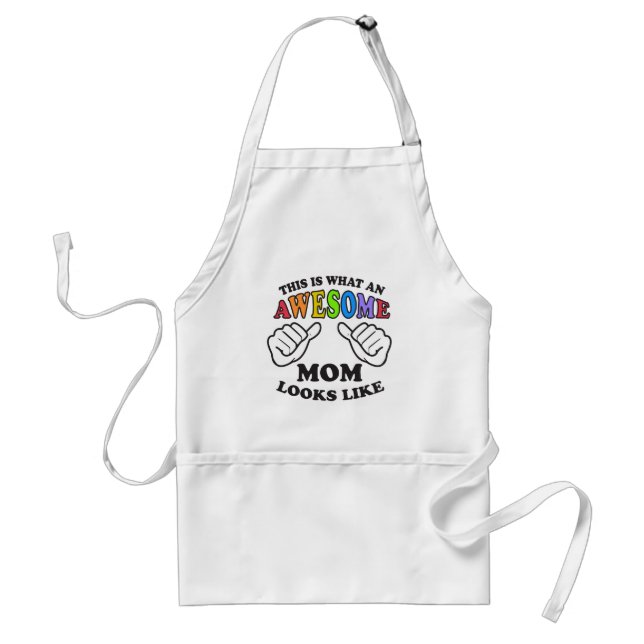 This Is What An Awesome Lesbian Mom Looks Like Adult Apron (Front)