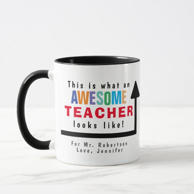 This is What an Awesome Teacher Looks Like Mug (Left)