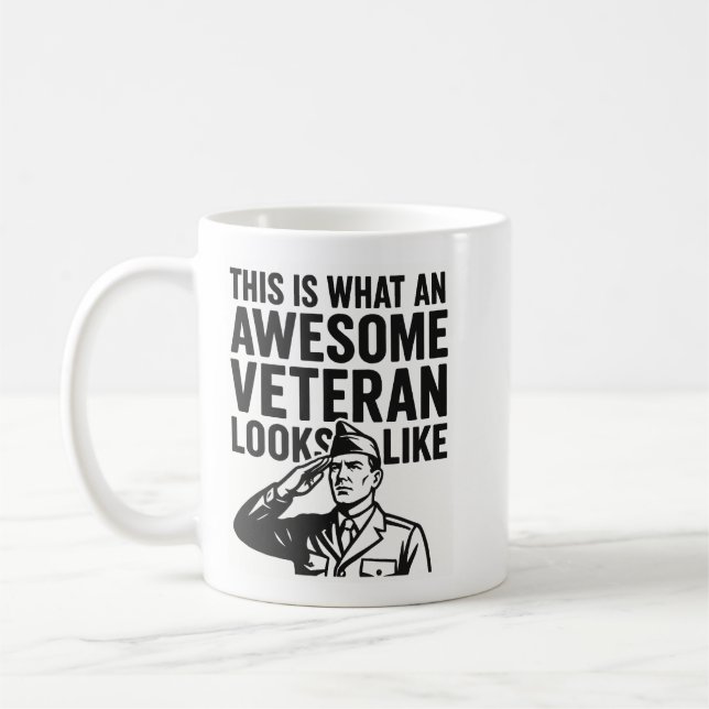 This Is What an Awesome Veteran Looks Like Coffee Mug (Left)
