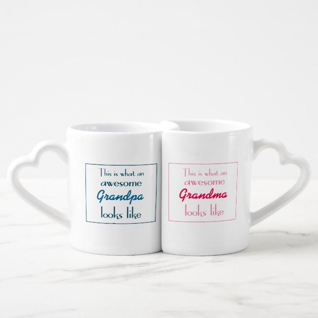 This Is What Awesome Grandparents Looks Like Coffee Mug Set (Front Nesting)