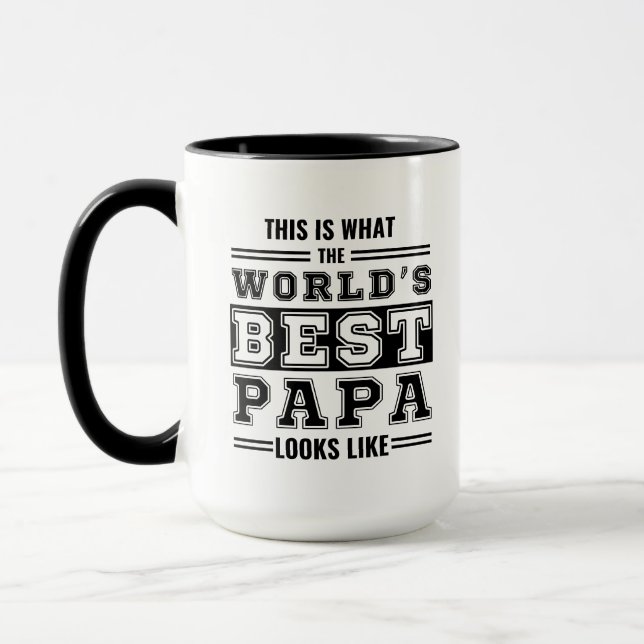 This is what the world's best papa looks like mug (Left)