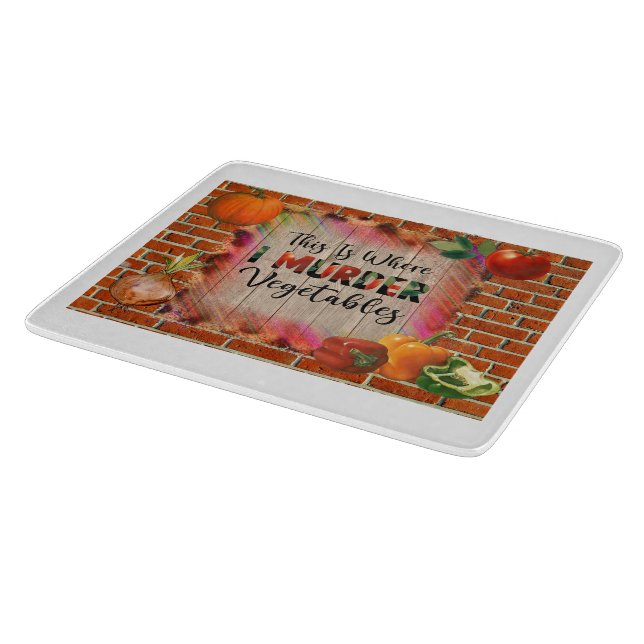 This is where I murder vegetables- CUTTING BOARD (Corner)