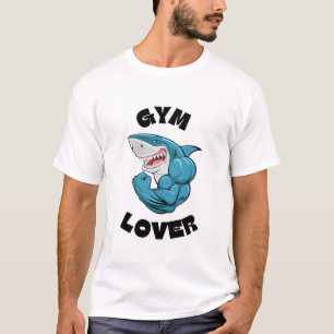 This is white Hoodie with gym lover design T-Shirt