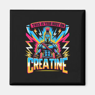 This Is Your Body On Creatine Workout Gym Magnet
