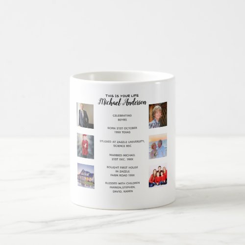 THIS IS YOUR LIFE _ ADD PHOTOS  MILESTONES COFFEE MUG