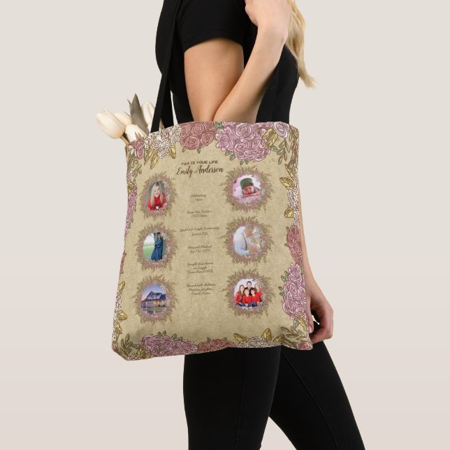 THIS IS YOUR LIFE MOM - ADD PHOTOS AND MILESTONES TOTE BAG (Close Up)