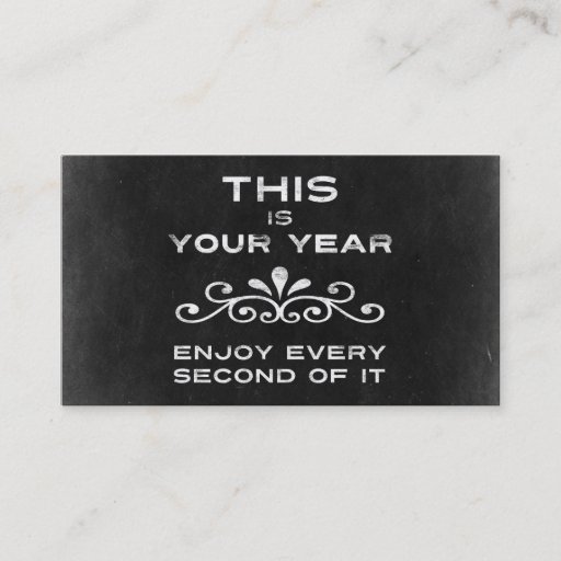 Customizable This Is Your Year Business Card Template