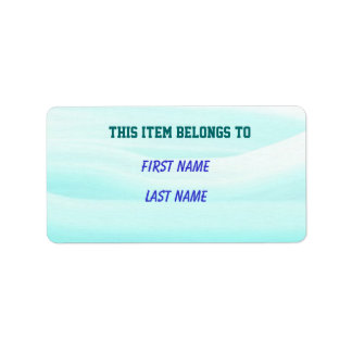 "this item belongs to" label