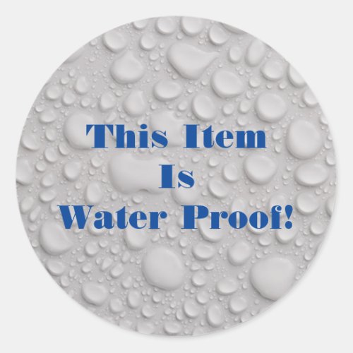 This Item Is Water Proof DIY Text  Photo Classic Classic Round Sticker