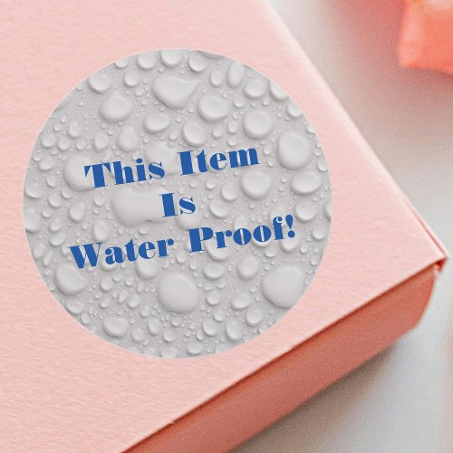 This Item Is Water Proof DIY Text  Photo Classic Round Sticker