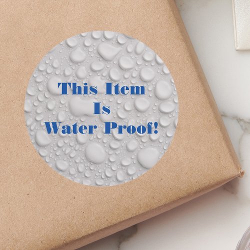 This Item Is Water Proof DIY Text  Photo Classic Round Sticker