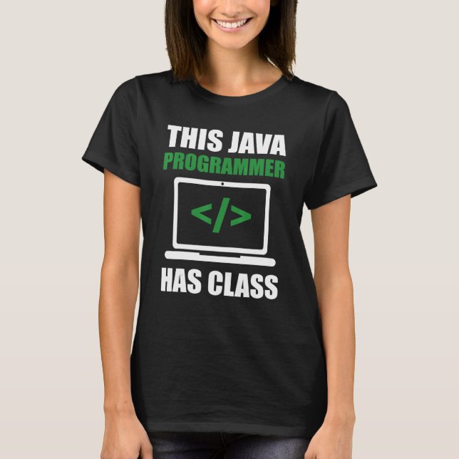 This Java Programmer has Class Programming Coding T-Shirt (Front)