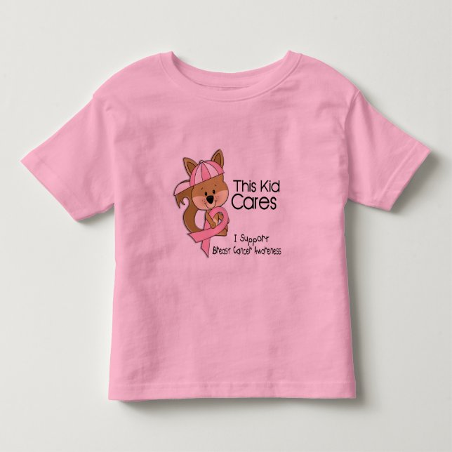 This Kid Cares Breast Cancer Awareness Toddler T-shirt (Front)