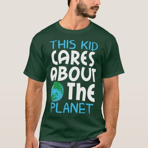 This Kid Cares Planet Protect Save World Hour Day  T_Shirt
