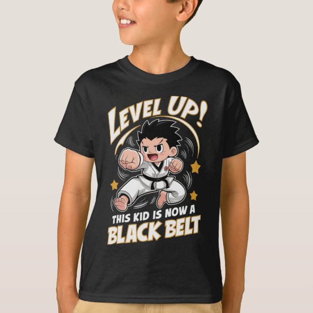 This Kid Is Now A Black Belt Karate Hapkido Award  T-Shirt (Front)