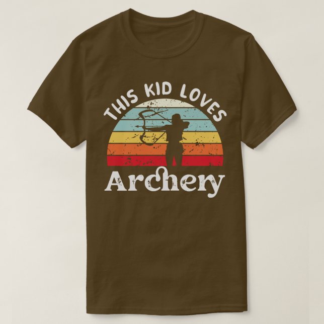 This Kid loves Archery Boys Girls Gift  T-Shirt (Design Front)