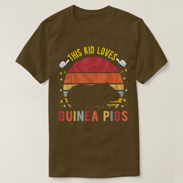 This Kid Loves Guinea Pigs Boys And Girls Guinea P T-Shirt (Design Front)