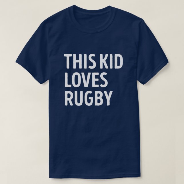 This Kid Loves Rugby Player T-Shirt (Design Front)