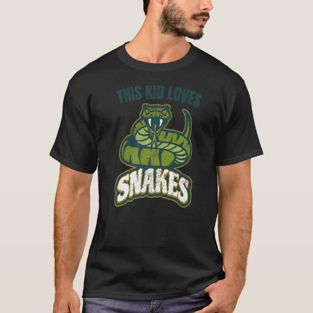 This Kid Loves Snakes Snake Quote Viper Graphic 1 T-Shirt (Front)